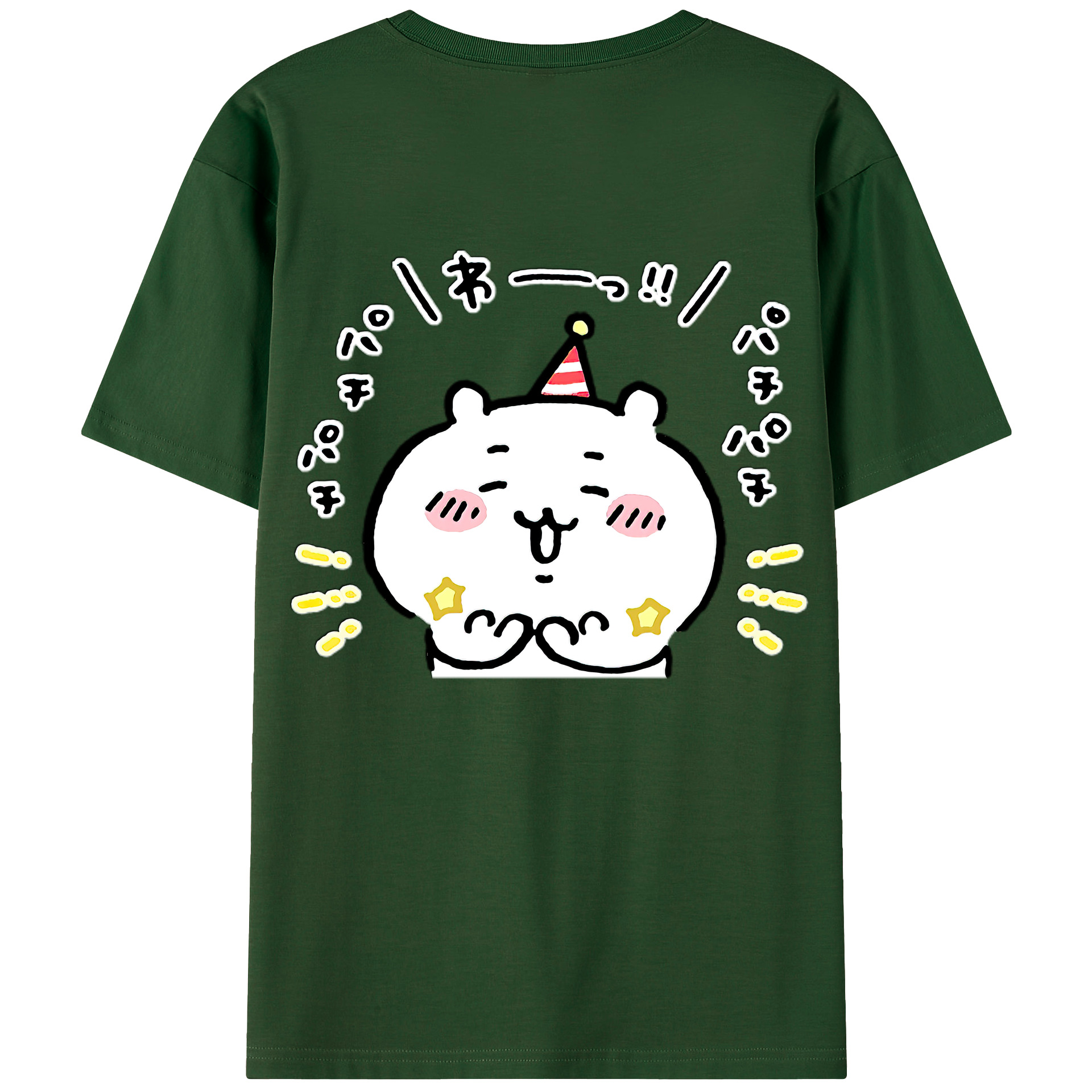 （画像用） ちいかわ ちいかわ Chii-kawa chiikawa 綿100％半袖Tシャツ（背面プリント）